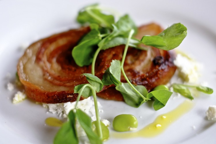 Lamb's breast with Goats Cheese