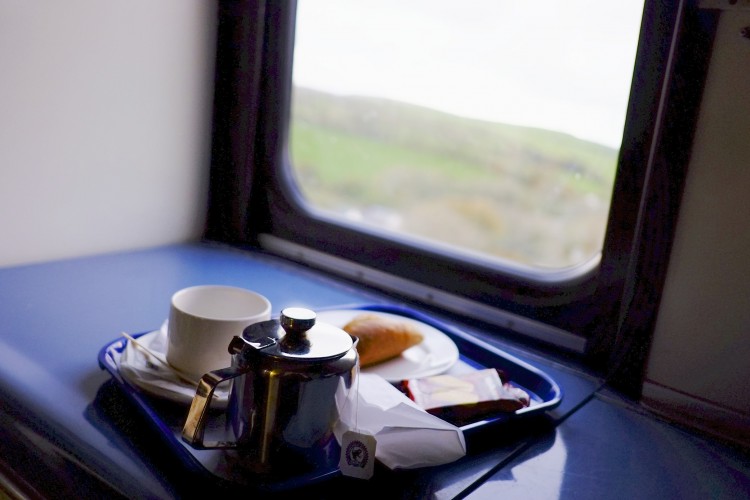 Breakfast on train