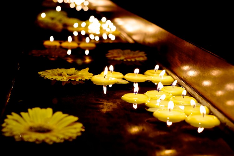 Candles on water